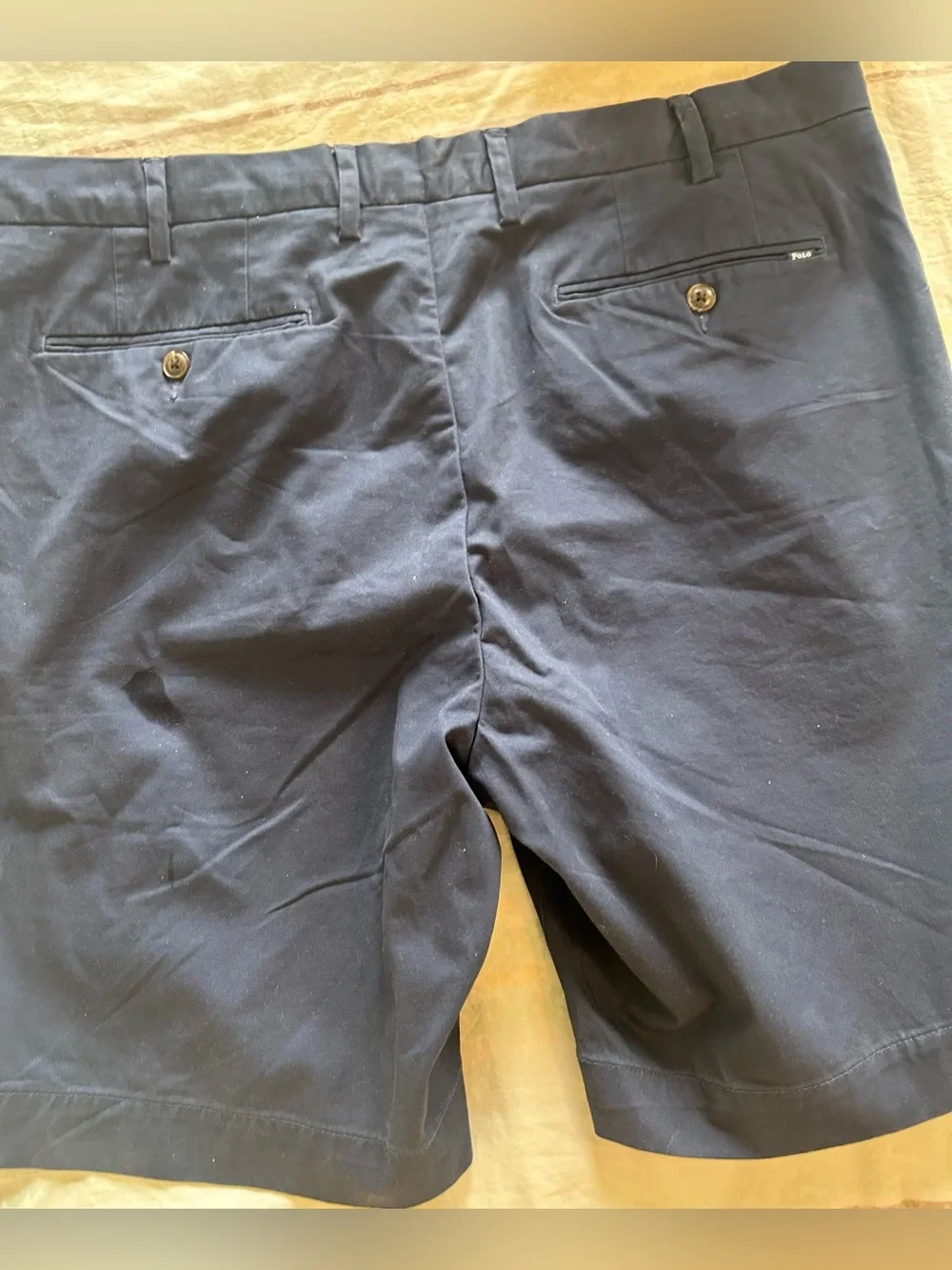 Polo by Ralph Lauren Men’s Navy Flat Front Shorts 9” inseam 38